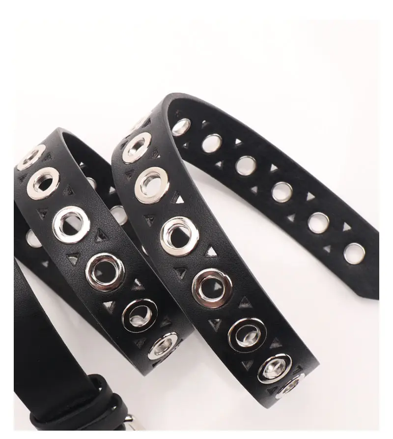 Punk Metal Hollow Belt for Women Black — feature 33