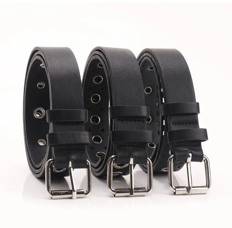 Punk Metal Hollow Belt for Women Black — feature 35