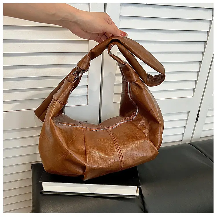 Brown Leather Crossbody Bag for Women Large Capacity — feature 8