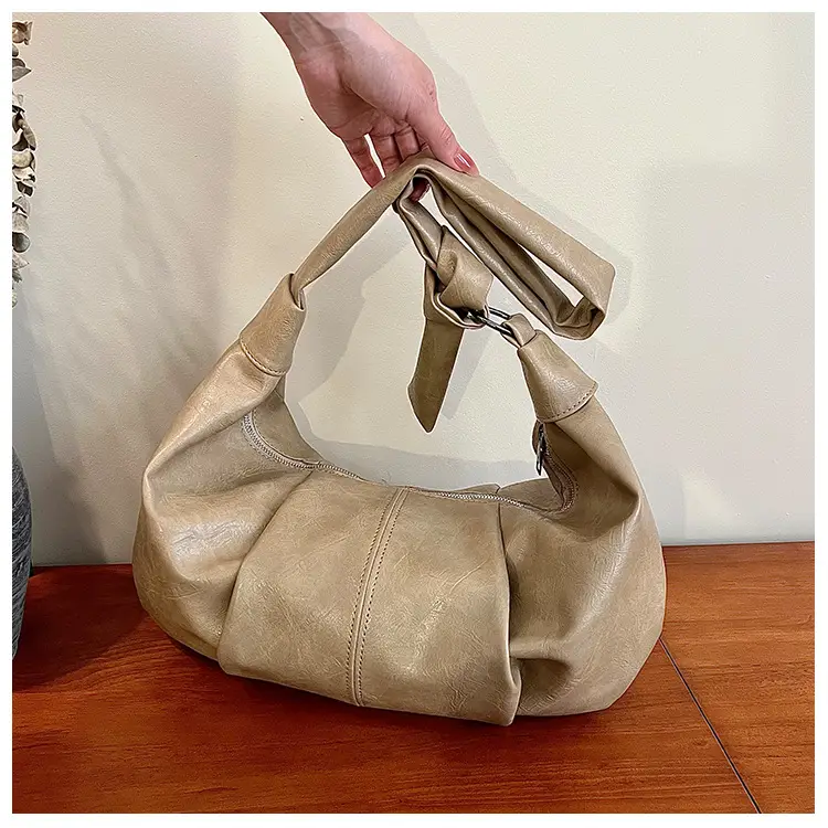 Brown Leather Crossbody Bag for Women Large Capacity - Image 2
