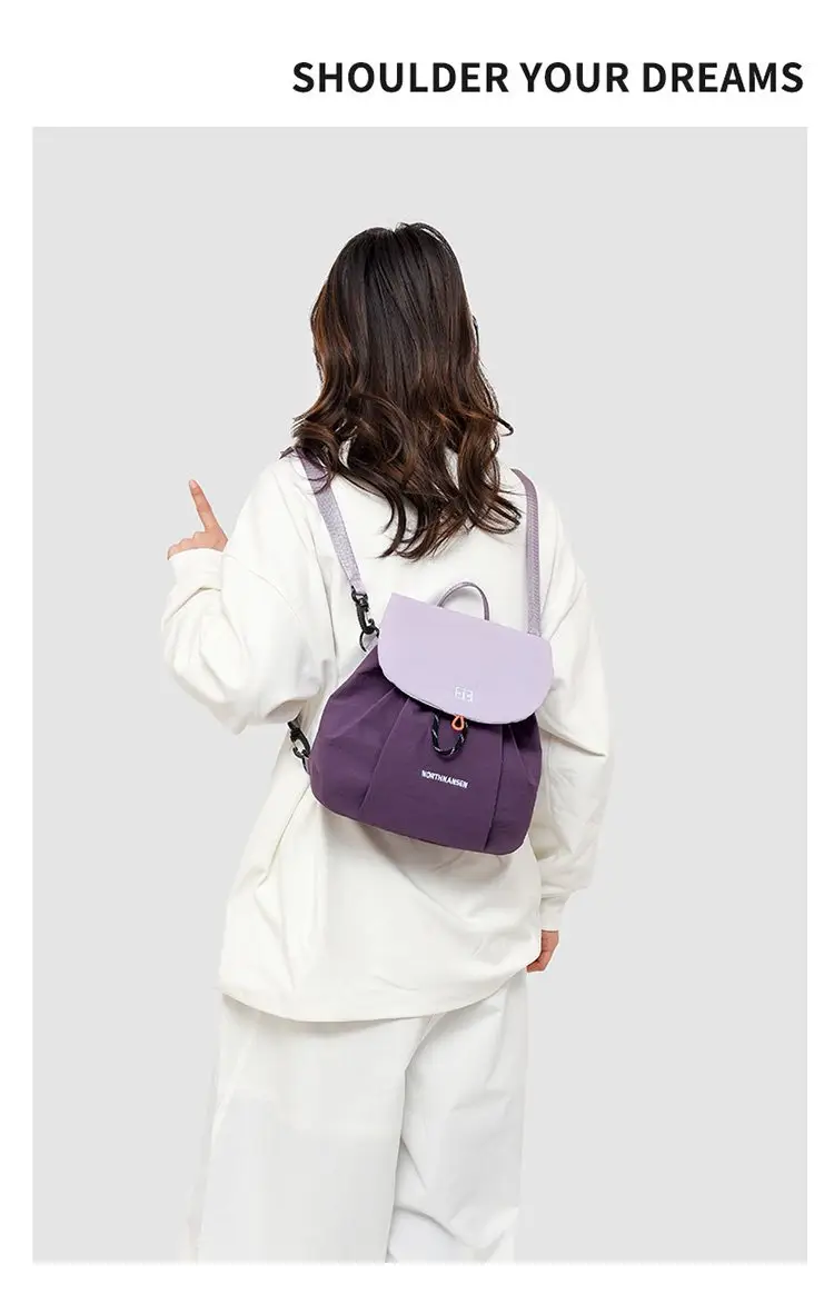 Women's Purple Crossbody Backpack Summer Travel Multi-Purpose — feature 13
