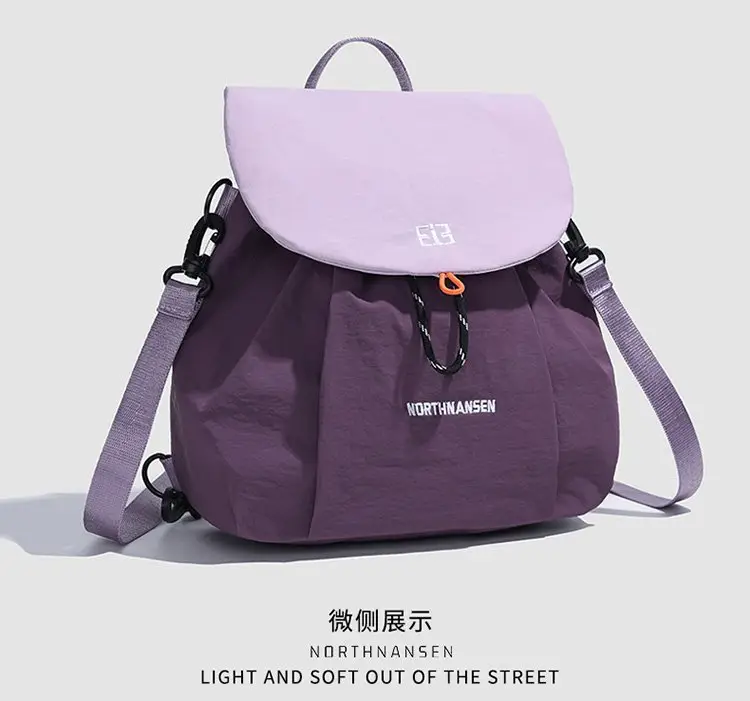 Women's Purple Crossbody Backpack Summer Travel Multi-Purpose — feature 19