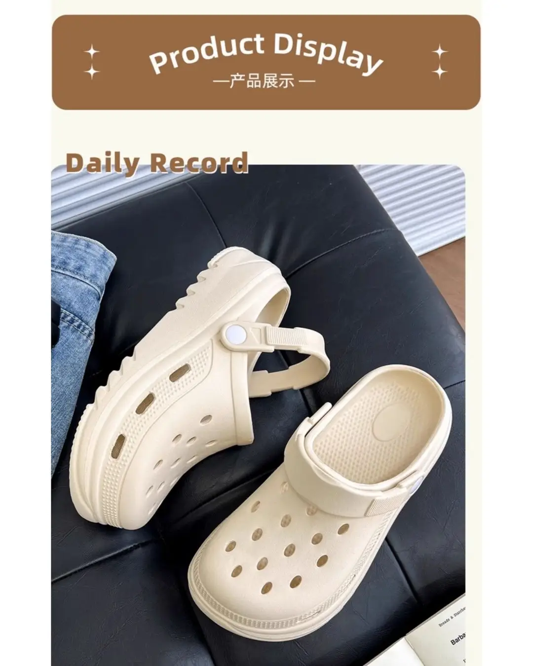 Summer Eva Non-Slip Soft Thick-Soled Sandals for Outdoor Wear at the Beach and Beach Vacation, Women's Wet Water Hole Shoes — feature 10