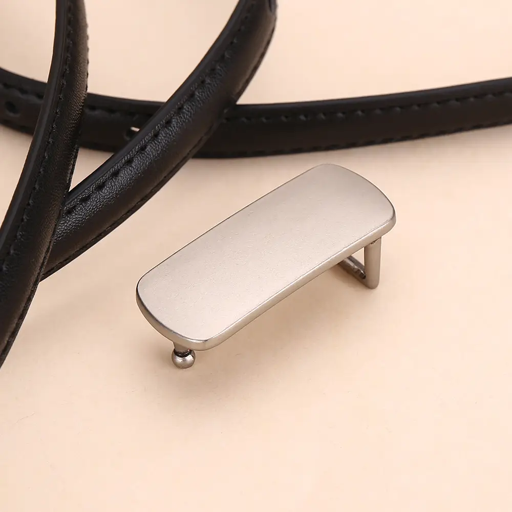 White Thin Fashion Belt for Women Business Suit - Image 20
