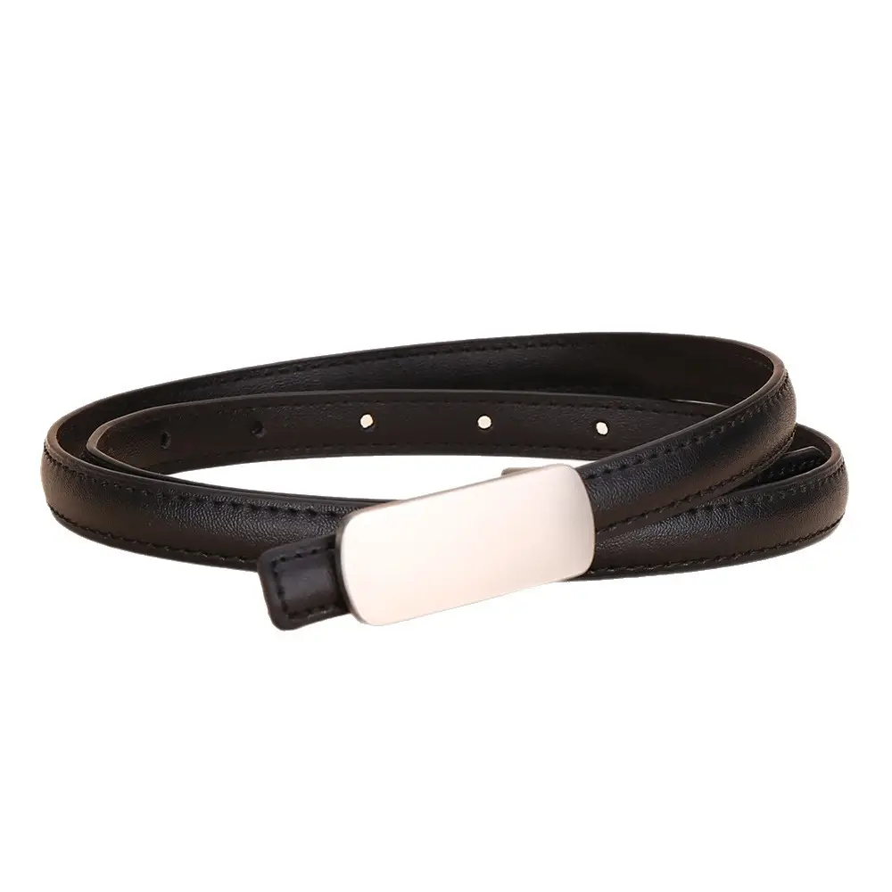 White Thin Fashion Belt for Women Business Suit - Image 23