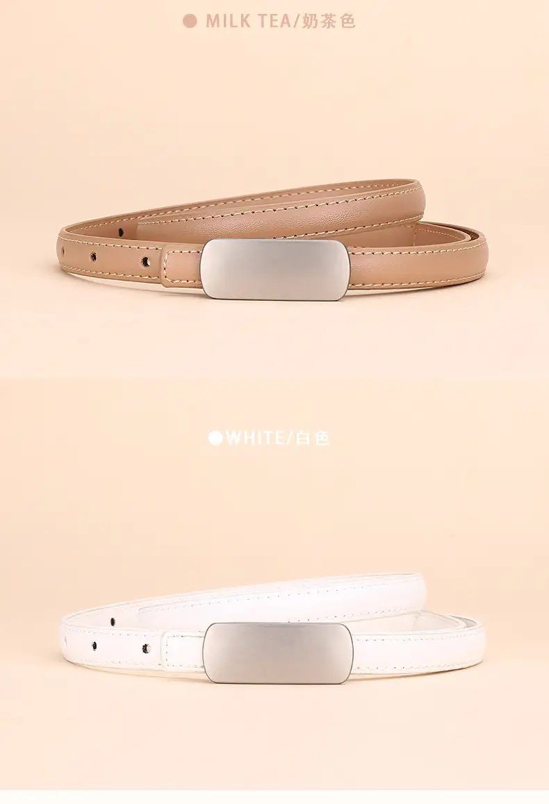 White Thin Fashion Belt for Women Business Suit — feature 13