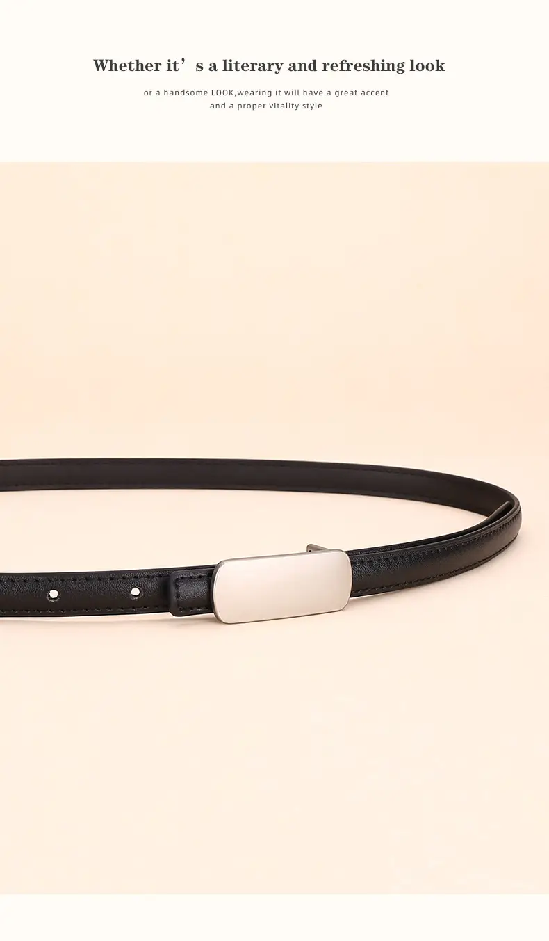 White Thin Fashion Belt for Women Business Suit — feature 17