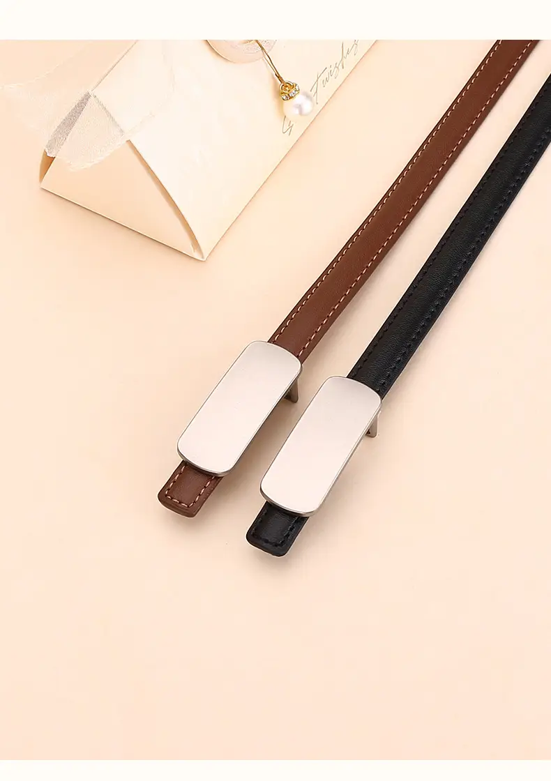 White Thin Fashion Belt for Women Business Suit — feature 23