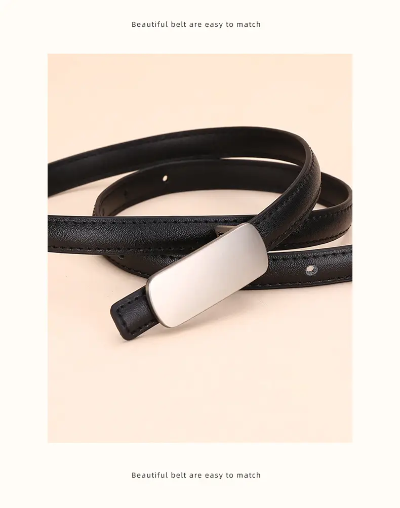 White Thin Fashion Belt for Women Business Suit — feature 24