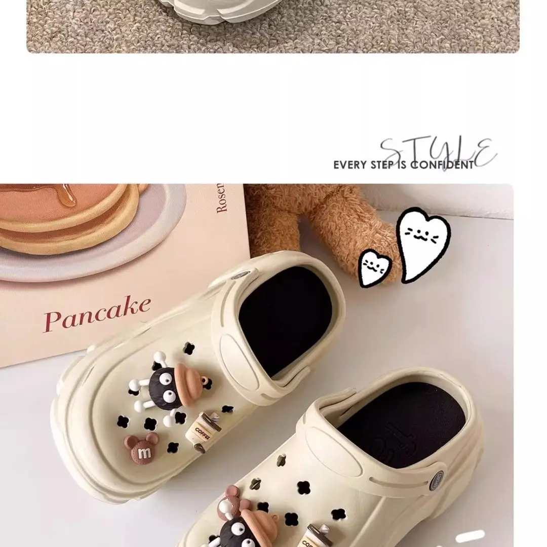 Thick-soled EVA Hole Shoes High-height Shoes Women's Outer Wear 2025 New Non-slip Shoe Slip-on Beach Sandals for Summer — feature 28