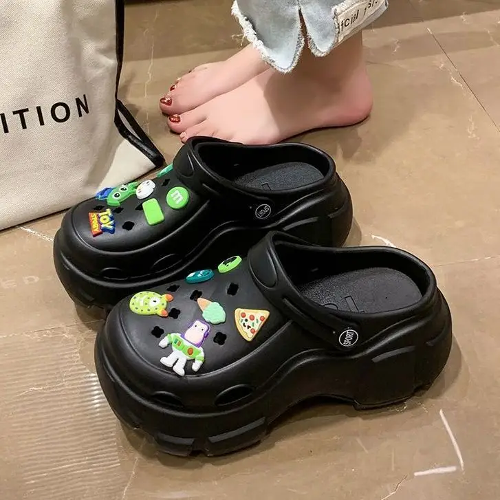 Thick-soled EVA Hole Shoes High-height Shoes Women's Outer Wear 2025 New Non-slip Shoe Slip-on Beach Sandals for Summer - Image 14