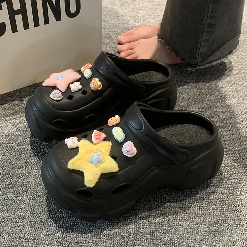 Thick-soled EVA Hole Shoes High-height Shoes Women's Outer Wear 2025 New Non-slip Shoe Slip-on Beach Sandals for Summer - Image 22