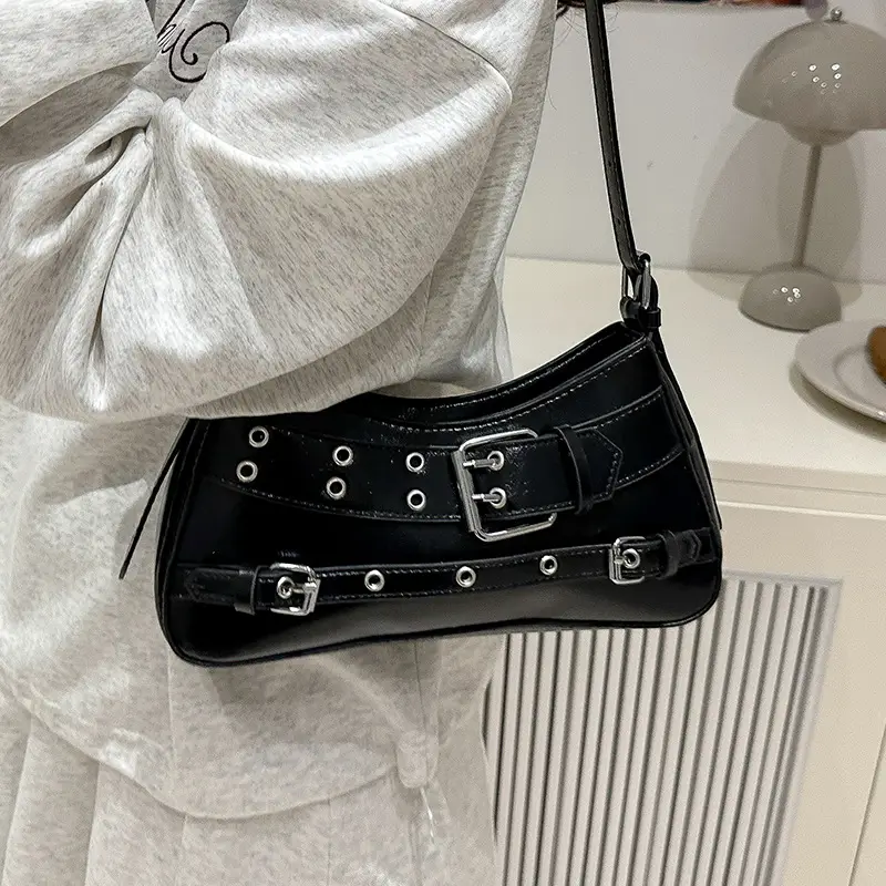 2025 Women's Rivet Style Shoulder Bag with Cool Finish - Image 7
