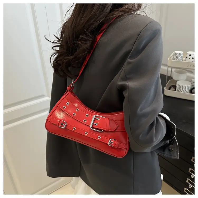 2025 Women's Rivet Style Shoulder Bag with Cool Finish — feature 14