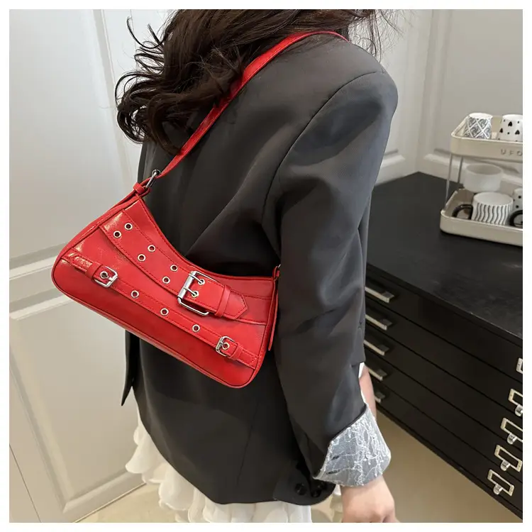 2025 Women's Rivet Style Shoulder Bag with Cool Finish — feature 16