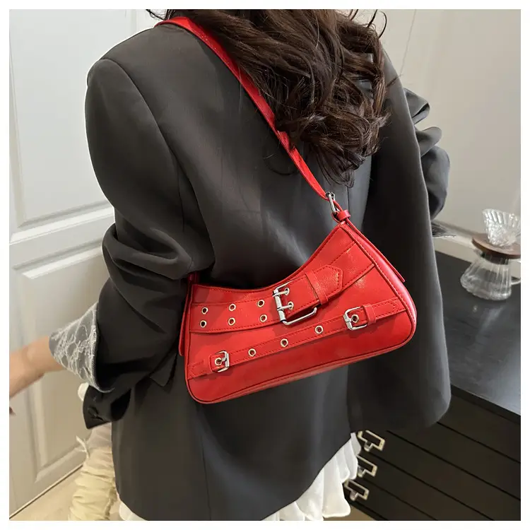 2025 Women's Rivet Style Shoulder Bag with Cool Finish — feature 18