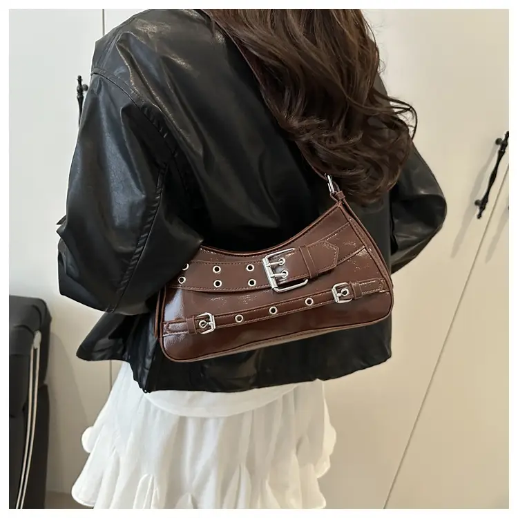 2025 Women's Rivet Style Shoulder Bag with Cool Finish — feature 27