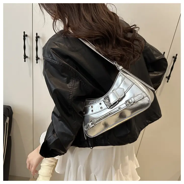 2025 Women's Rivet Style Shoulder Bag with Cool Finish — feature 32