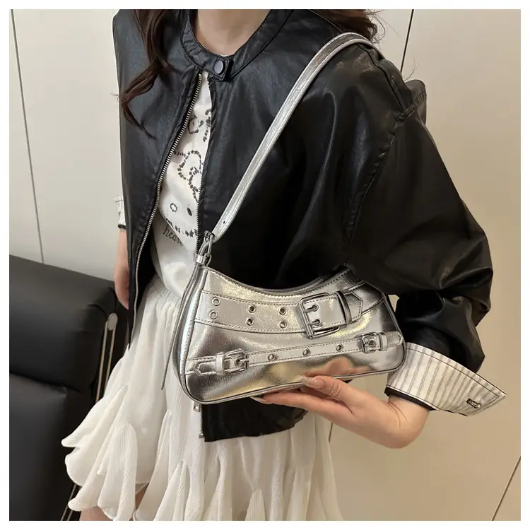 2025 Women's Rivet Style Shoulder Bag with Cool Finish — feature 33