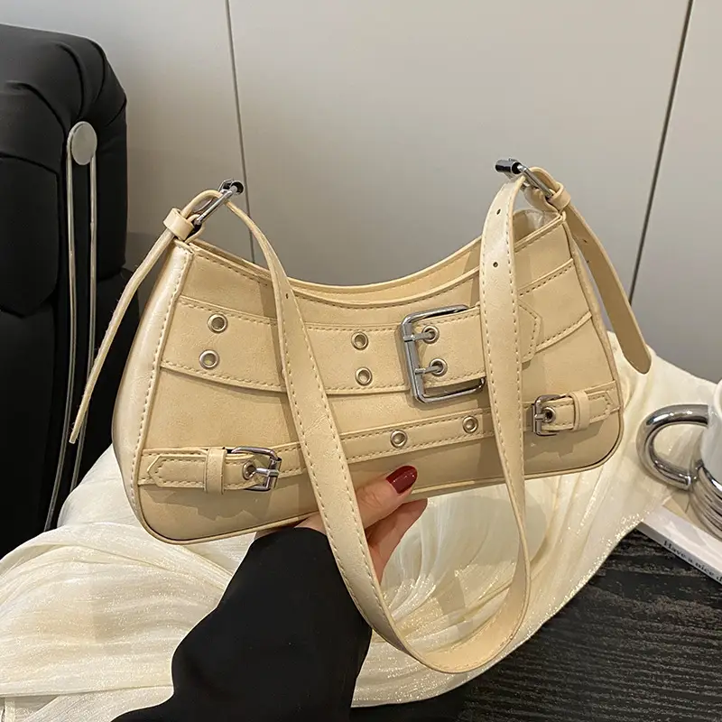 2025 Women's Rivet Style Shoulder Bag with Cool Finish - Image 4