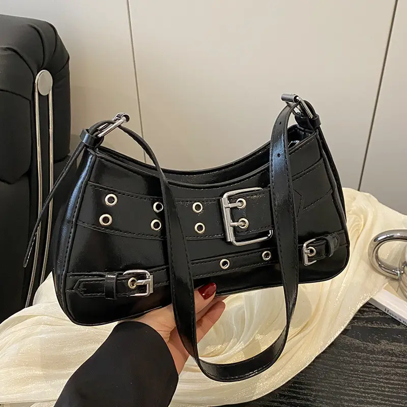 2025 Women's Rivet Style Shoulder Bag with Cool Finish - Image 5