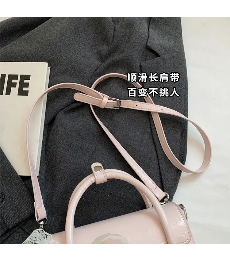 Women Retro Satchel Shoulder Bag Pink Leather 2025 — feature 5