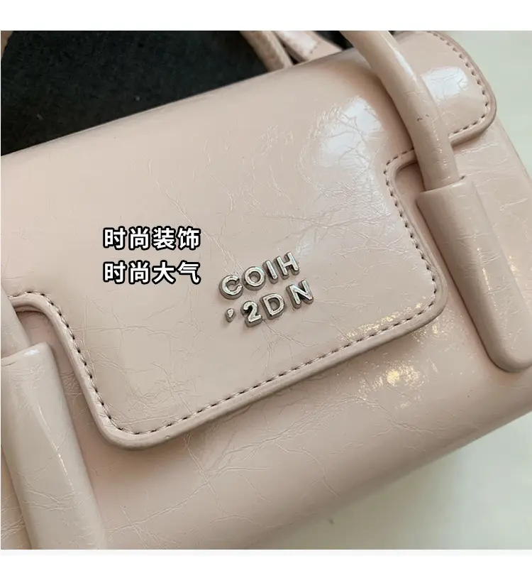 Women Retro Satchel Shoulder Bag Pink Leather 2025 — feature 7
