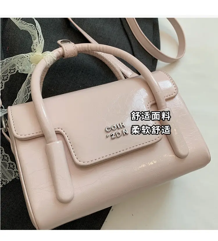 Women Retro Satchel Shoulder Bag Pink Leather 2025 — feature 9