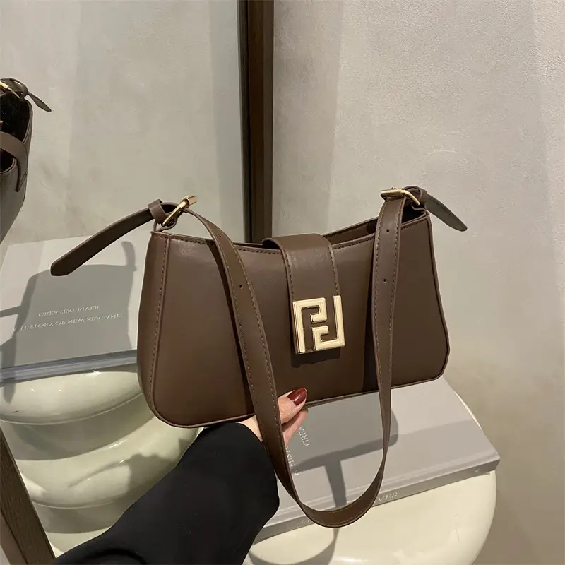 2025 Women's Tan Fendi Logo Shoulder Bag - Image 9