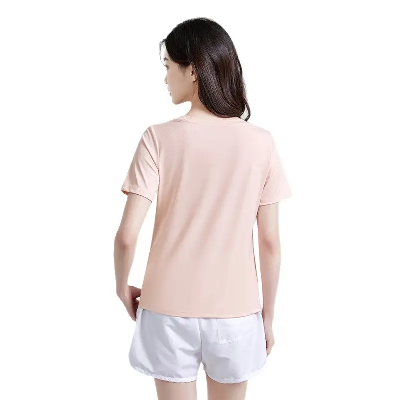 Outdoor Sports Quick-drying Clothes Summer Cool Quick-drying T-shirt Women's Round Neck Loose Short-sleeved Running Fitness Top Breathable