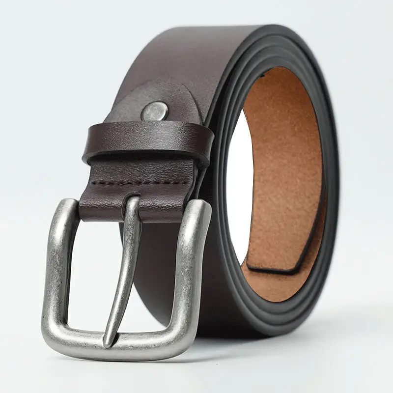 Men's Leather Belt with Pin Buckle Casual Business - Image 7