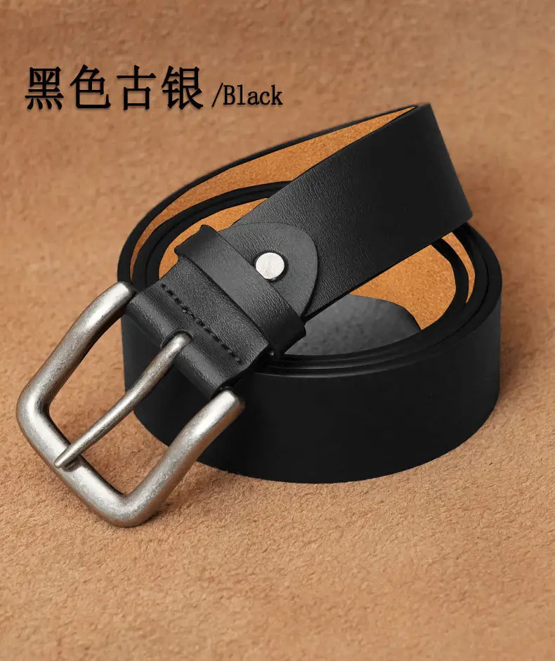 Men's Leather Belt with Pin Buckle Casual Business — feature 13