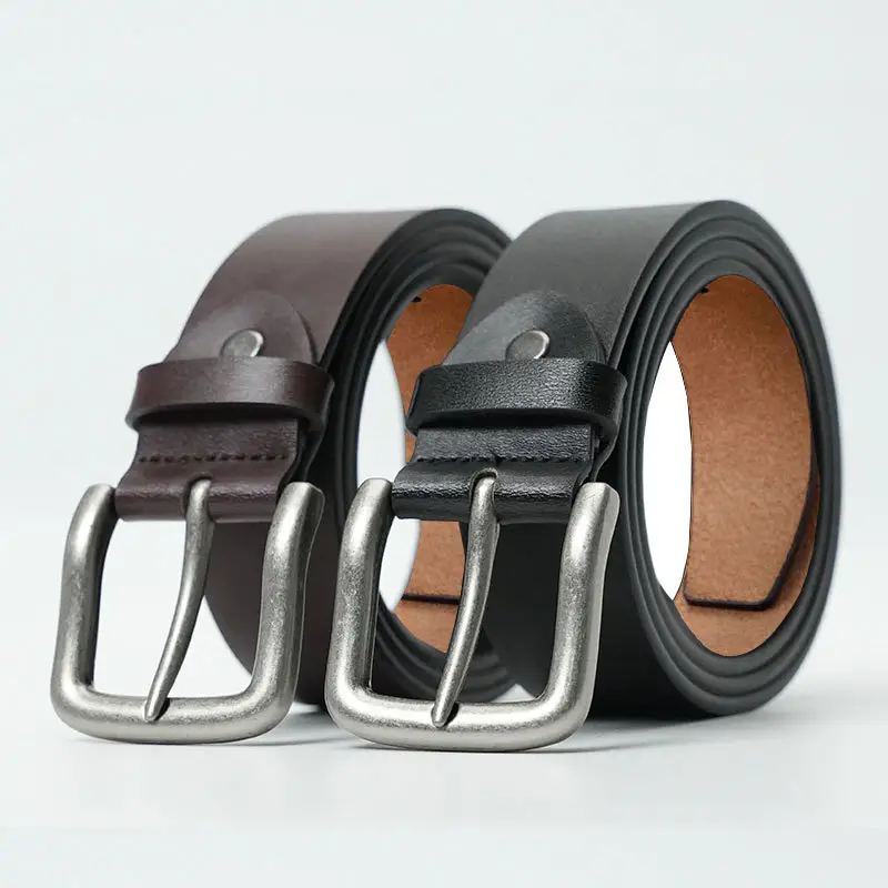 Men's Leather Belt with Pin Buckle Casual Business — feature 15