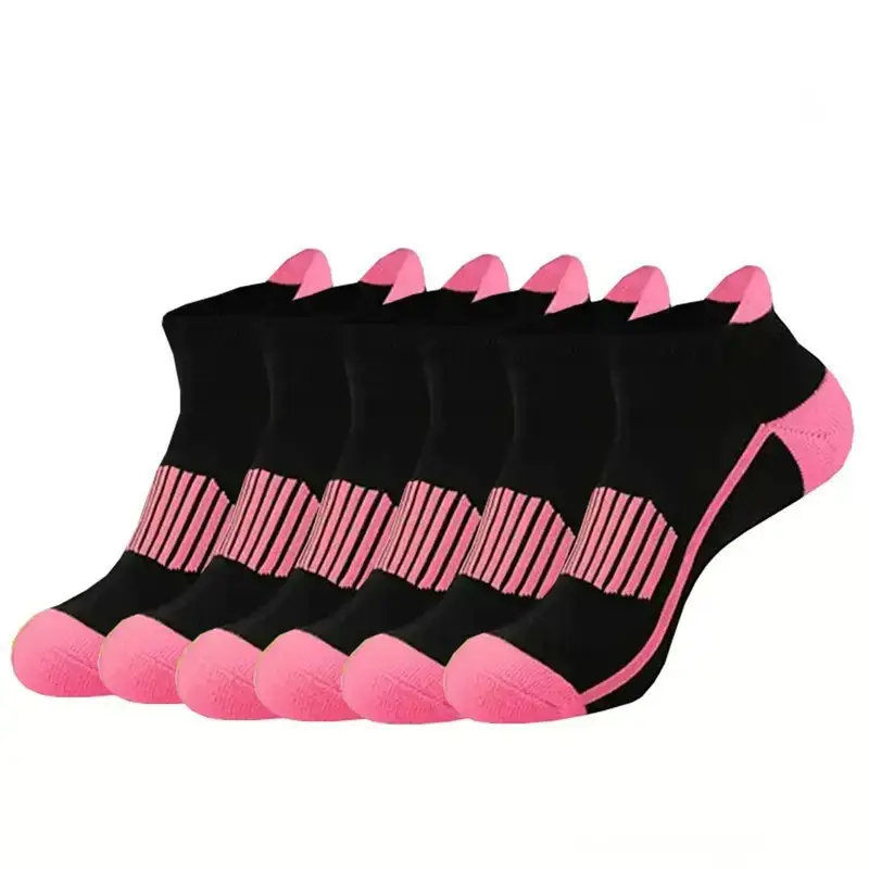 Cross-border sports socks Amazon TEMU socks men's and women's color matching low-side running socks with anti-friction
