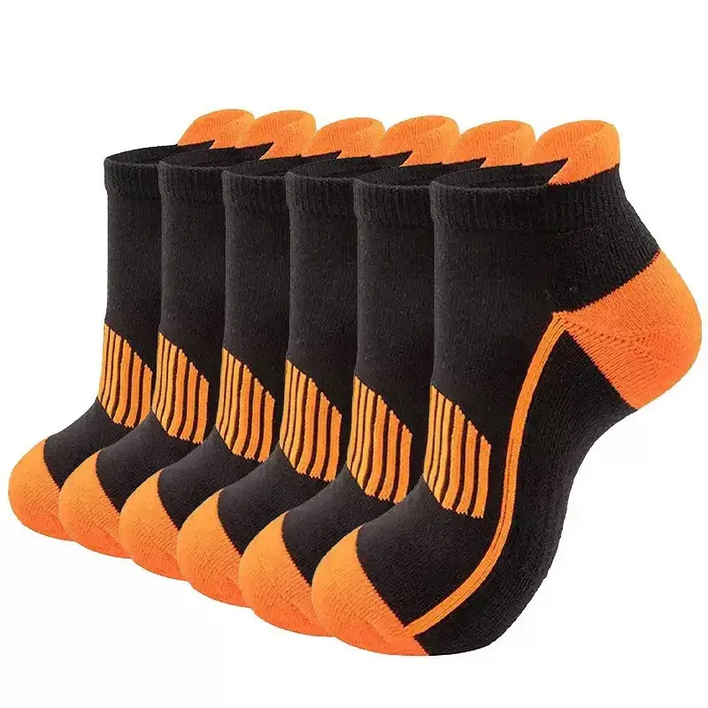 Cross-border sports socks Amazon TEMU socks men's and women's color matching low-side running socks with anti-friction — feature 5