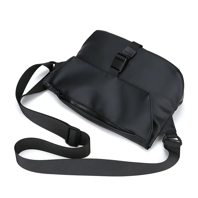 Men's Black Crossbody Bag New Fashion Casual Shoulder Bag - Image 2