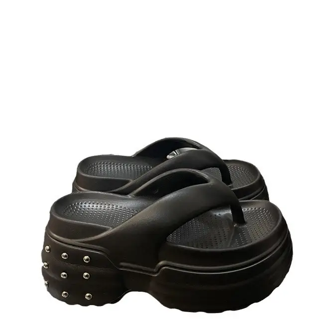 2025 New Summer 9cm EVA Flip-Flops Women's Summer Outer Wear Thick Bottom Shit Feeling Internet Popular Sandals - Image 6