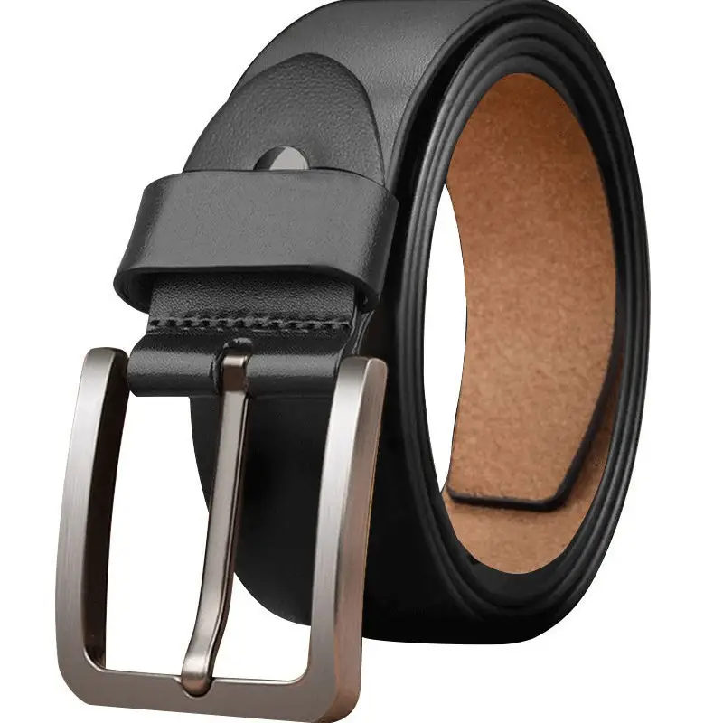 Men's Genuine Leather Belt with Cross-Border Pin Buckle - Image 5