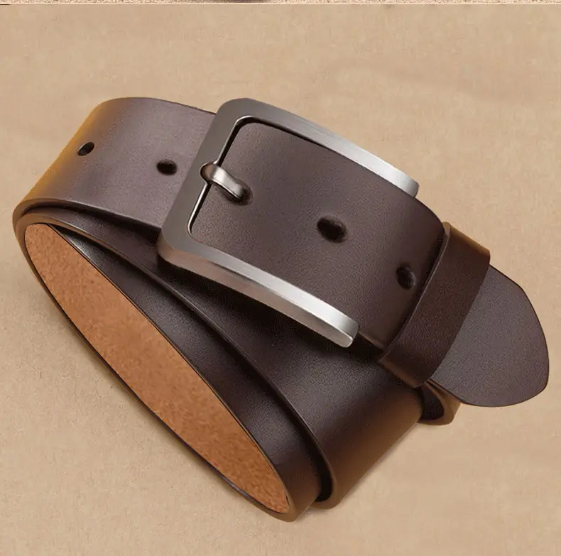 Men's Genuine Leather Belt with Cross-Border Pin Buckle — feature 14