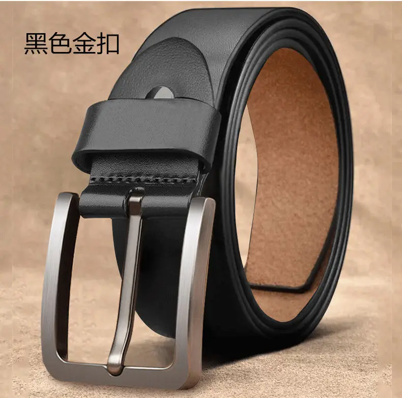 Men's Genuine Leather Belt with Cross-Border Pin Buckle — feature 16
