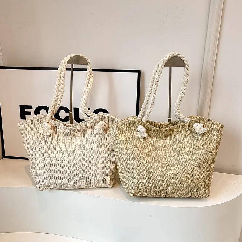 Straw Woven Shoulder Bag Large Capacity Women - Image 4
