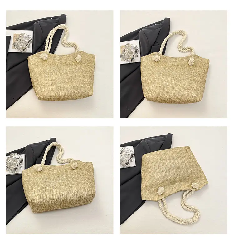 Straw Woven Shoulder Bag Large Capacity Women — feature 11