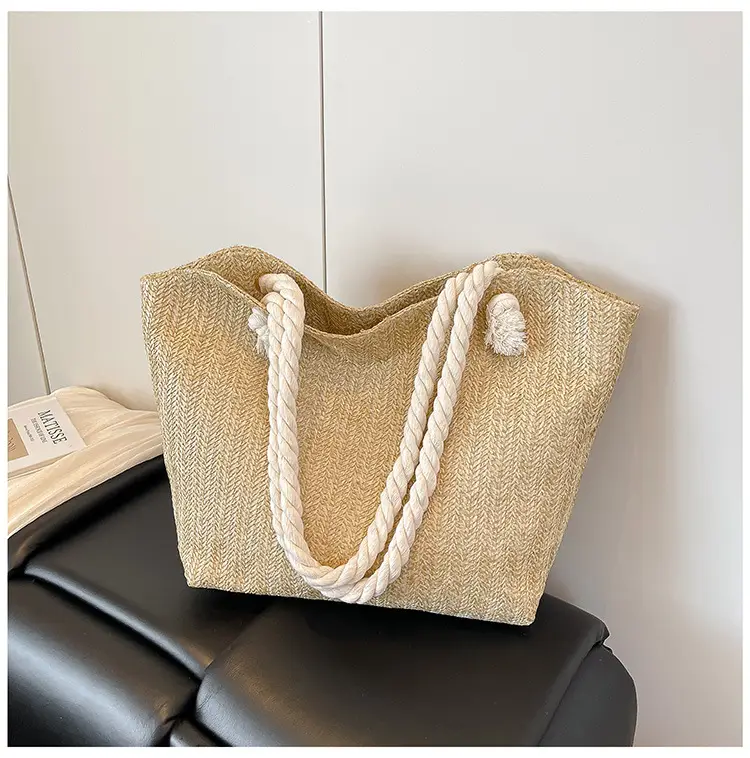 Straw Woven Shoulder Bag Large Capacity Women — feature 26