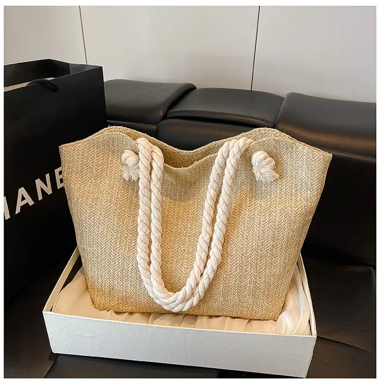 Straw Woven Shoulder Bag Large Capacity Women — feature 28