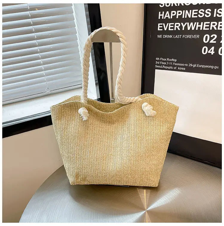 Straw Woven Shoulder Bag Large Capacity Women — feature 33