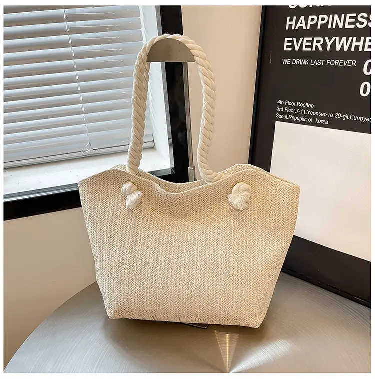 Straw Woven Shoulder Bag Large Capacity Women — feature 34