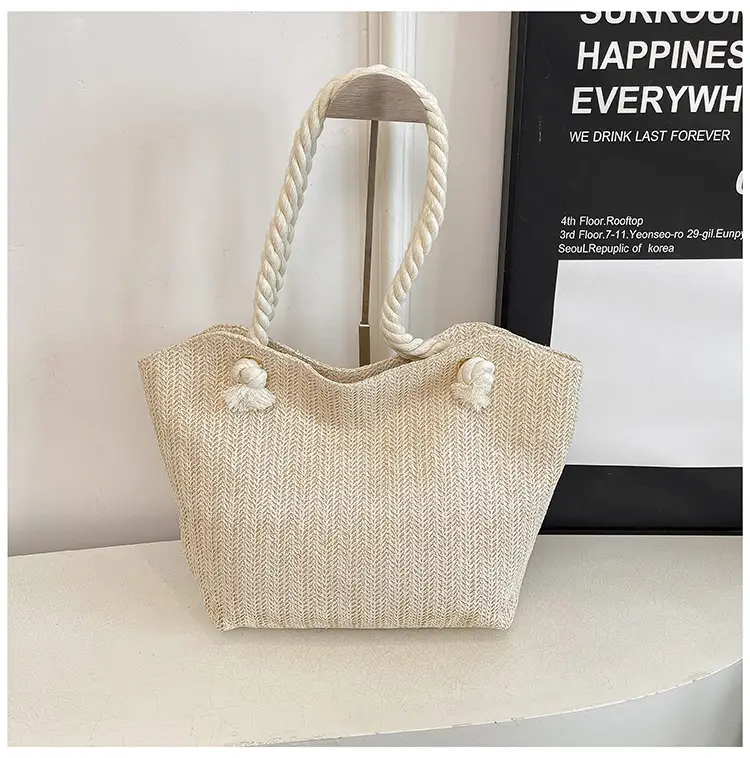 Straw Woven Shoulder Bag Large Capacity Women — feature 35