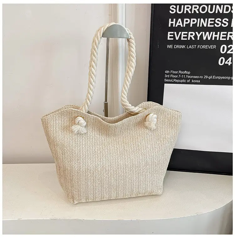 Straw Woven Shoulder Bag Large Capacity Women — feature 36