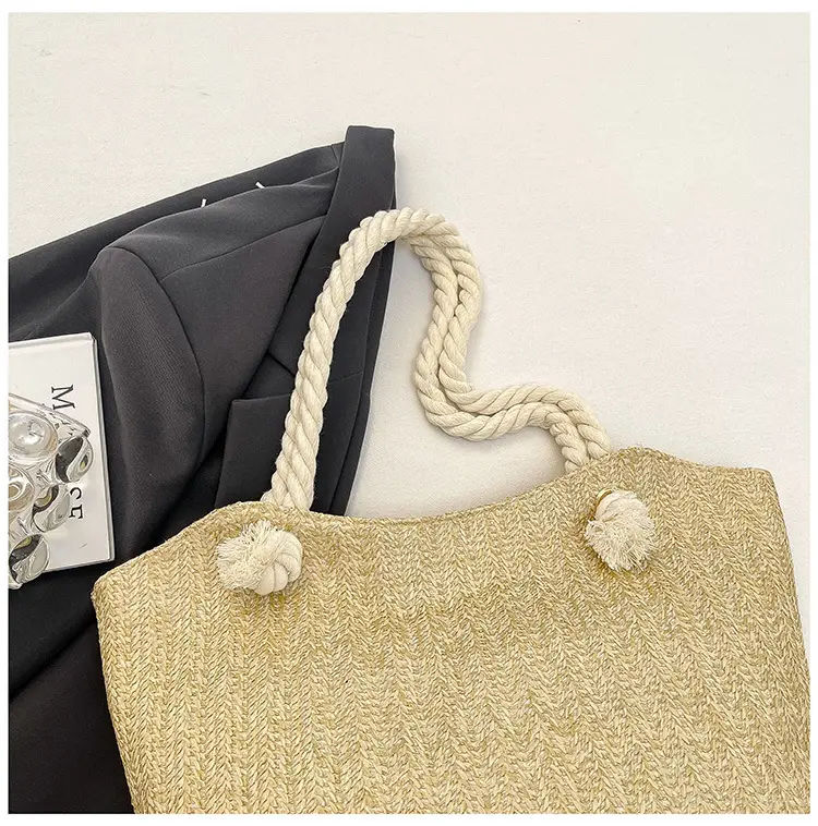 Straw Woven Shoulder Bag Large Capacity Women — feature 39