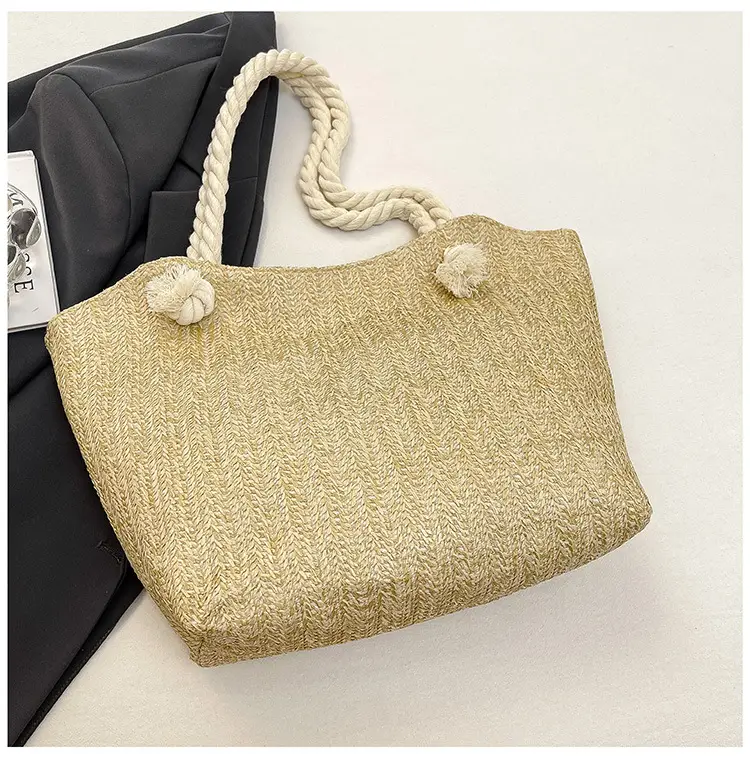 Straw Woven Shoulder Bag Large Capacity Women — feature 41